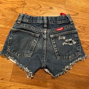 Destroyed wrangler Jean shorts